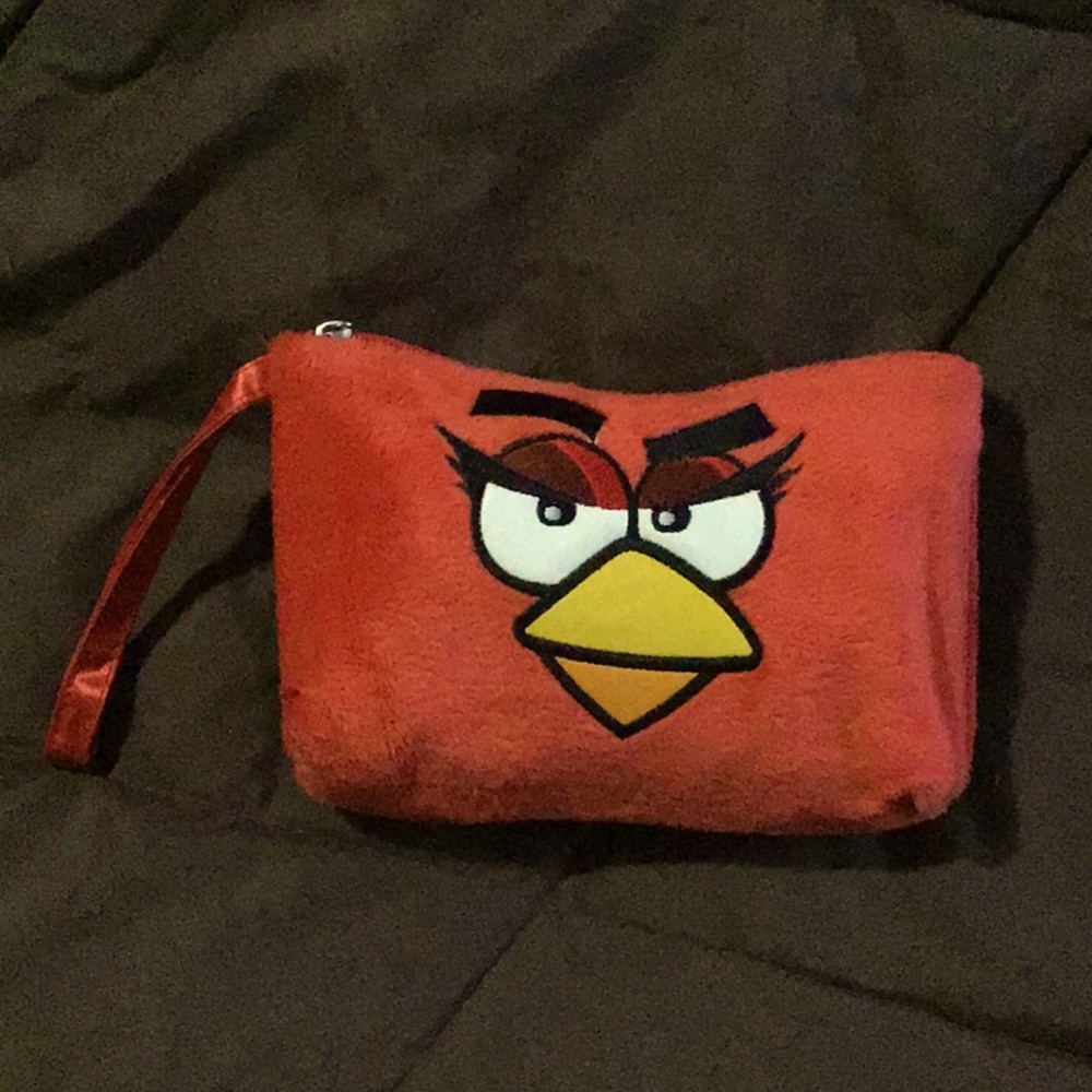Angry Bird Fuzzy Wristlet